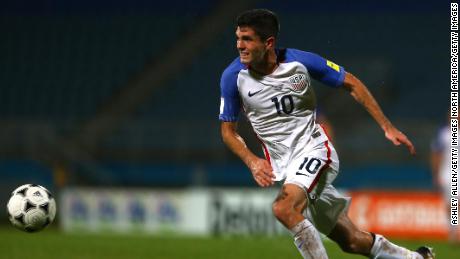 COUVA, TRINIDAD AND TOBAGO - OCTOBER 10: Christian Pulisic of the United States mens national team runs with the ball during the FIFA World Cup Qualifier match between Trinidad and Tobago at the Ato Boldon Stadium on October 10, 2017 in Couva, Trinidad And Tobago. (Photo by Ashley Allen/Getty Images)