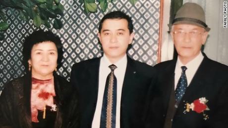 Uyghur journalist Gulchehra Hoja&#39;s brother and parents in an undated family photo