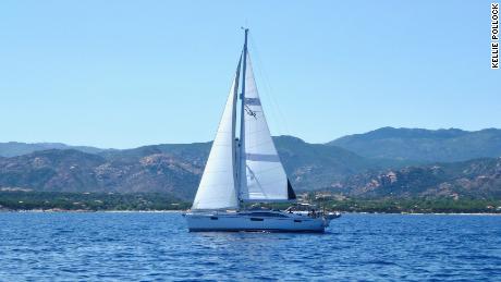 It is wonderful to turn the engine off and be carried along by the power of wind alone. This is Boomerang under sail.