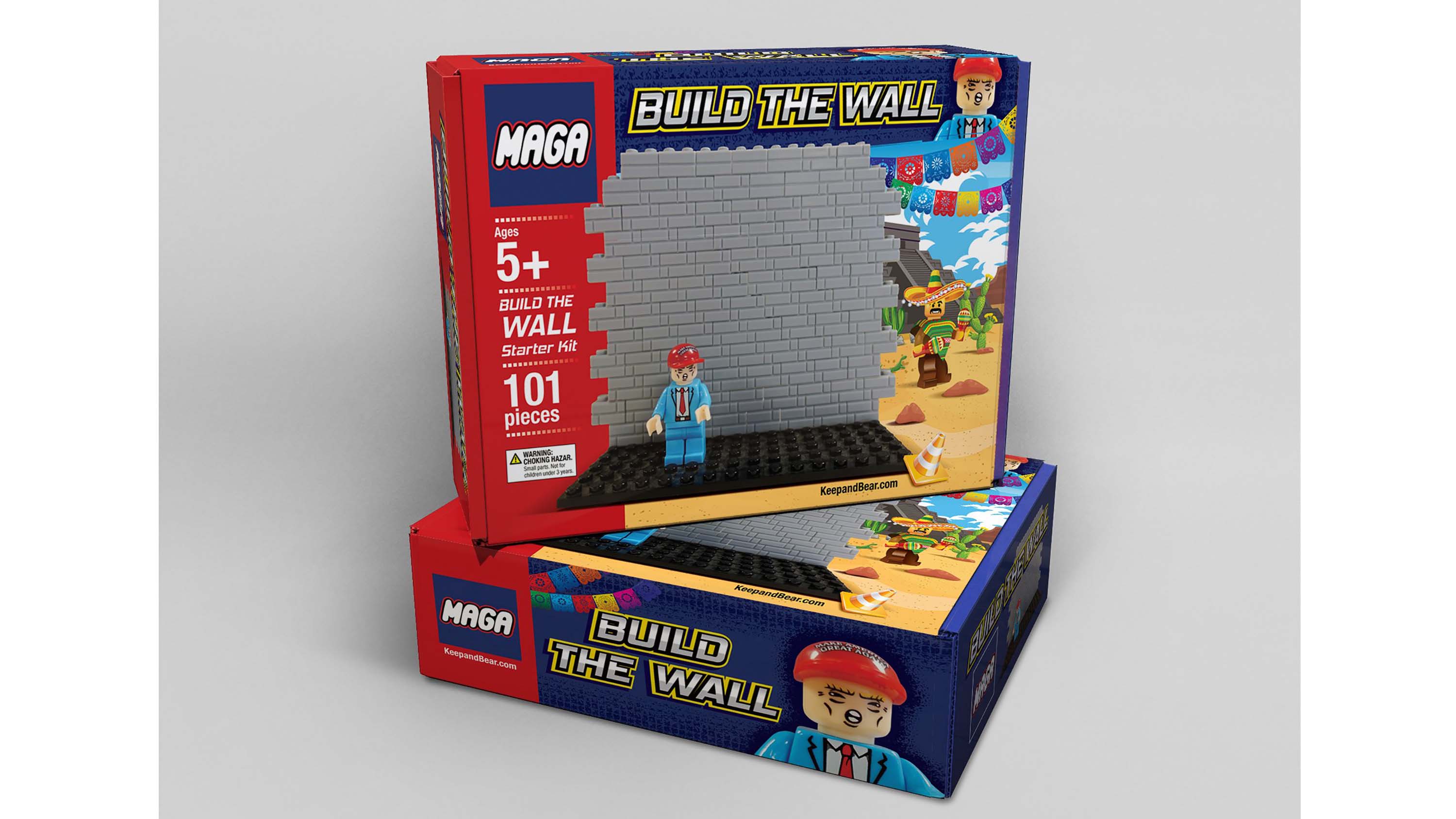 MAGA building blocks toy Build the Wall 