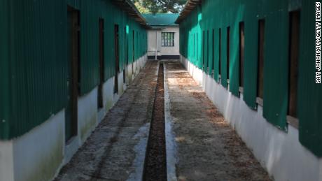 Shelter buildings constructed at a Rohingya repatriation centre is seen in Keruntoli near Teknaf, in Bangladesh on November 12, 2018. 