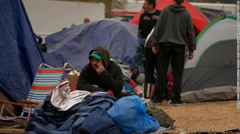 Fire victims camp out in Walmart parking lot