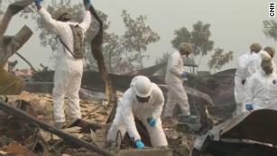 Search for remains continues after wildfire 