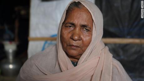 Sixty-year-old Rohingya refugee Rahima Khatun in Cox's Baxar, Bangladesh