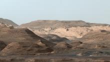 Curiosity took images on September 9, 2015, of Mount Sharp, a hematite-rich ridge, a plain full of clay minerals to create a composite and rounded buttes high in sulfate minerals. The changing mineralogy in these layers of Mount Sharp suggests a changing environment in early Mars, though all involve exposure to water billions of years ago.
