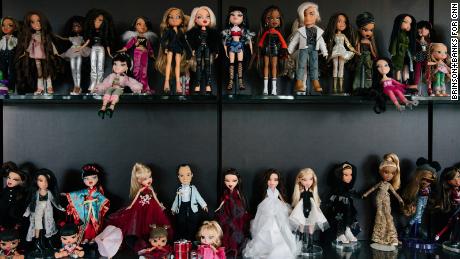 Bratz dolls on display in Larian's LA office.