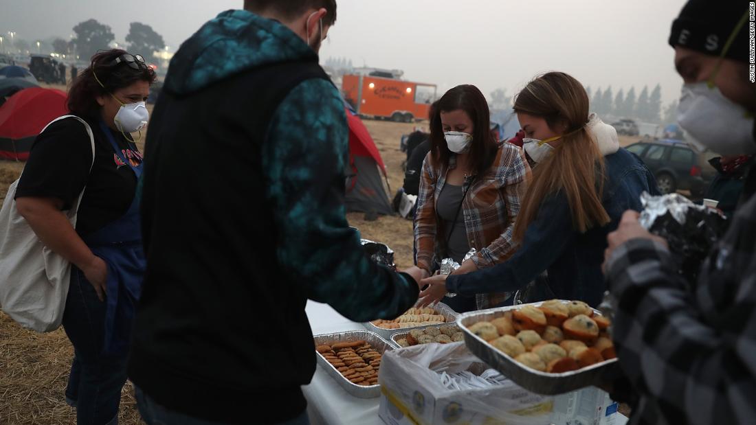 People drop off freshly baked cookies and cupcakes on Friday, November 16.