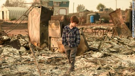 Searching for remains from the California wildfires before the rainfall 