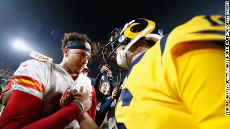 Kansas City Chiefs Quarterback Patrick Mahomes and Los Angeles Rams Quarterback Jared Goff