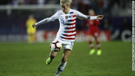 Rapinoe in action for the US. 