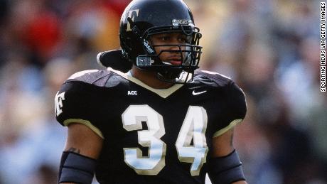 Dion Williams playing for the Wake Forest Demon Deacons in October 2002. 