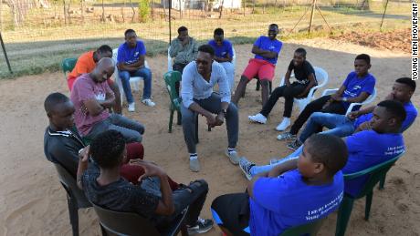 YMM members discuss sex during a meeting in Pankop, Mpumalanga province, in South Africa. 