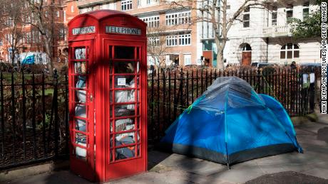The number of homeless people in Britain has risen by 13,000 in the past year. 