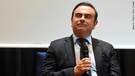 Carlos Ghosn, head of the Renault-Nissan Alliance, attends a conference in Beirut in 2016.