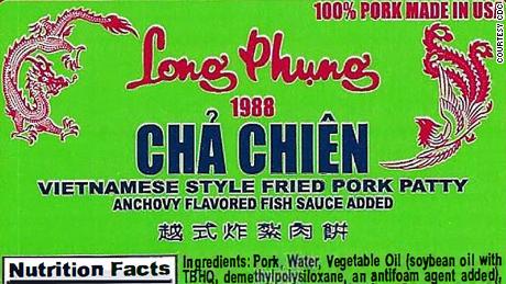 Listeria outbreak prompts recall of Vietnamese pork rolls