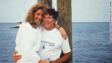 American politician Gary Hart with Donna Rice in 1987. 