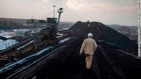 A worker at the Bielszowice coal mine, in Ruda Slaska, Poland, February 2015. 