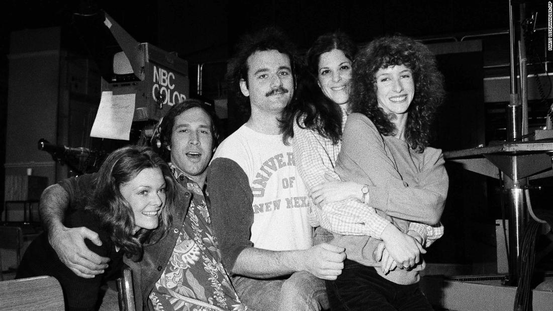 Radner was part of a star-studded &quot;SNL&quot; cast, as evidenced by this set photo of Curtin, Chevy Chase, Bill Murray, Radner and Newman from 1978.
