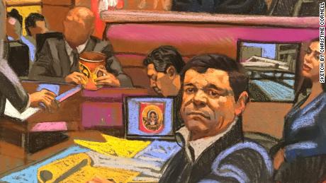 Security at the 'El Chapo' trial is so strict that sketch artists can't draw this witness's face