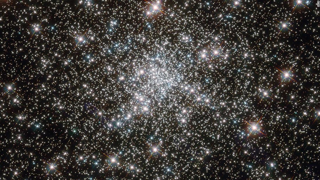 This image of a globular cluster of stars by the Hubble Space Telescope is one of the most ancient collections of stars known. The cluster, called NGC 6752, is more than 10 billion years old. 