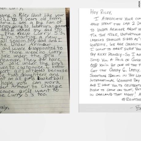 steph curry letter