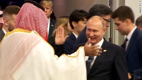 Watch: Putin high-fives Saudi Crown Prince