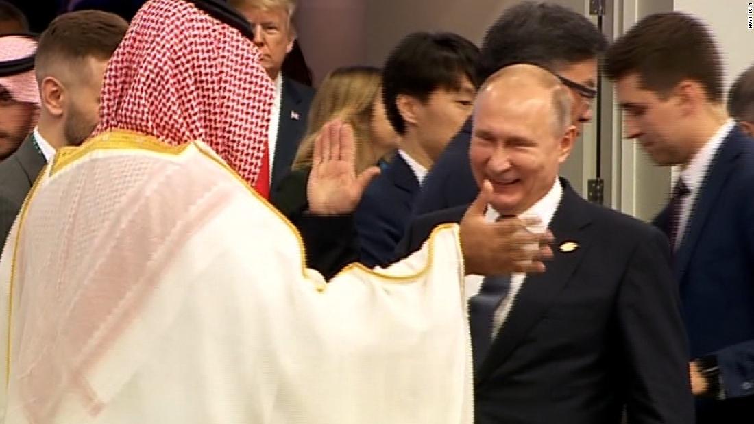Image result for image of putin high five with MBS