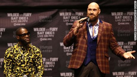 Wilder and Fury met in a news conference in LA Wednesday.