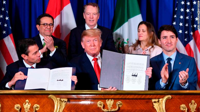 Trump explains new North American trade deal