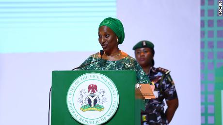 H.E. Mrs. Dolapo Osinbajo Wife of the Nigerian Vice President and Patron of Google Impact Challenge Nigeria 