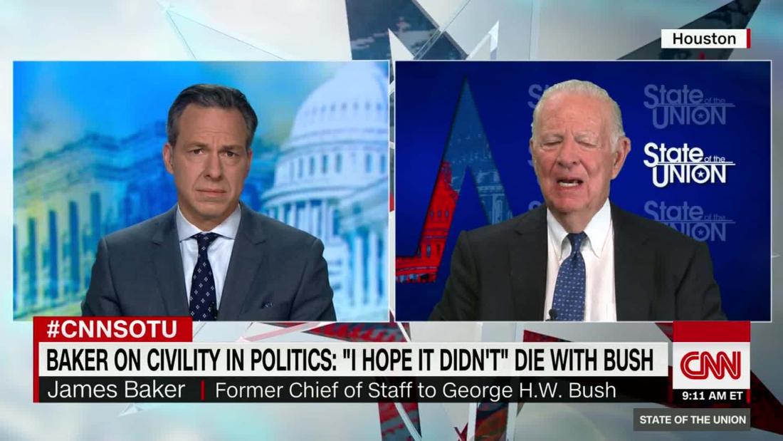 Baker on civility: 'Hope it didn't' die with Bush