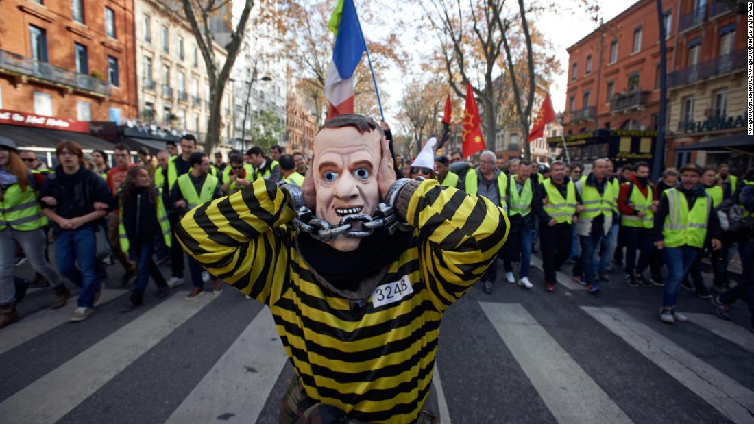 France's 'yellow vest' protesters detained and tear-gassed