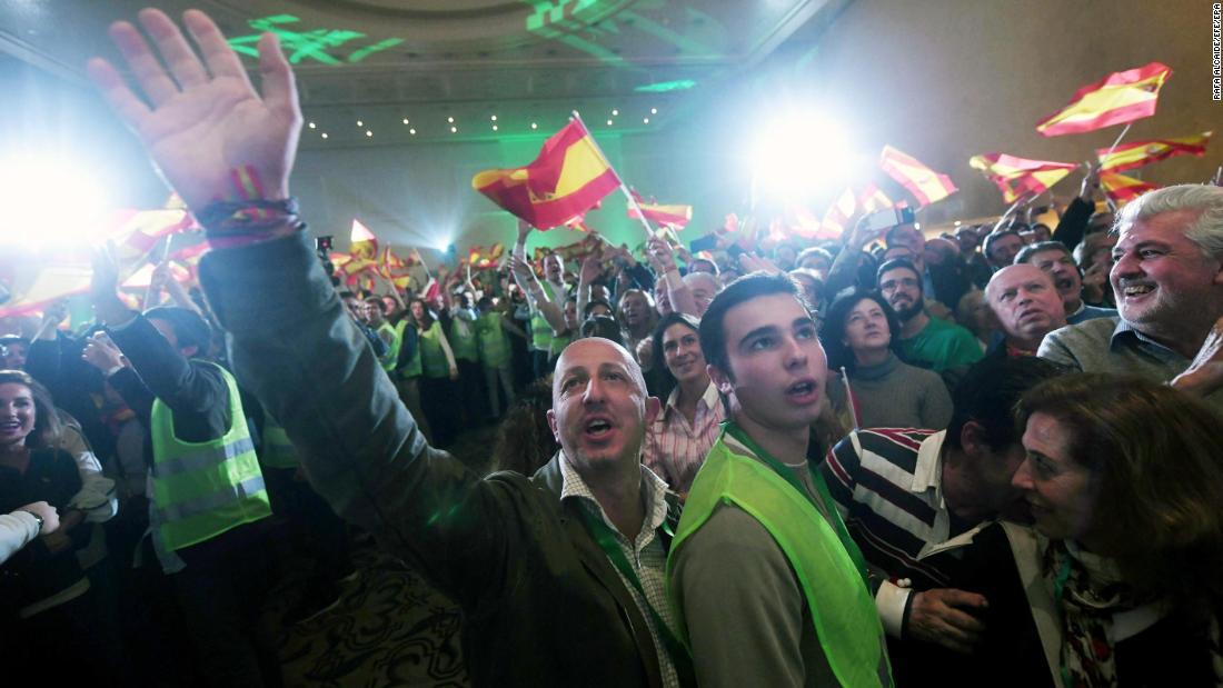 Spain's Vox party wins seats as far-right party surges for first time since Franco
