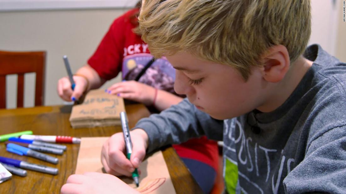 Liam and team decorate each paper bag with a positive message. His regulars know him by name. &quot;I think about how tough it is for someone to be homeless. Everyone should have a place to live,&quot; Liam says. &quot;Helping people is important to me because people just need a little kindness in their life.&quot;