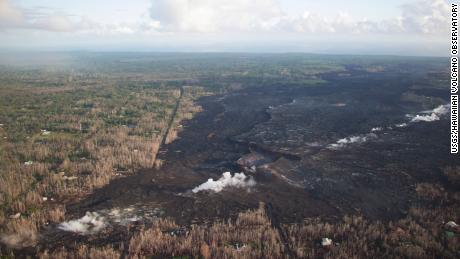 Lava that erupted from fissures in Kilauea's East Rift Zone destroyed parts of Hawaii's Leilani Estates community. Steam rises from the cracks in this November 7 photo, but there's been no eruption since September.