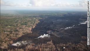 Lava that erupted from fissures in Kilauea&#39;s East Rift Zone destroyed parts of Hawaii&#39;s Leilani Estates community. Steam rises from the cracks in this November 7 photo, but there&#39;s been no eruption since September.