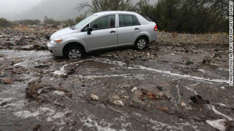  A mudslide trapped several vehicles along Valley of the Falls Drive. in Forest Falls on November 29. 