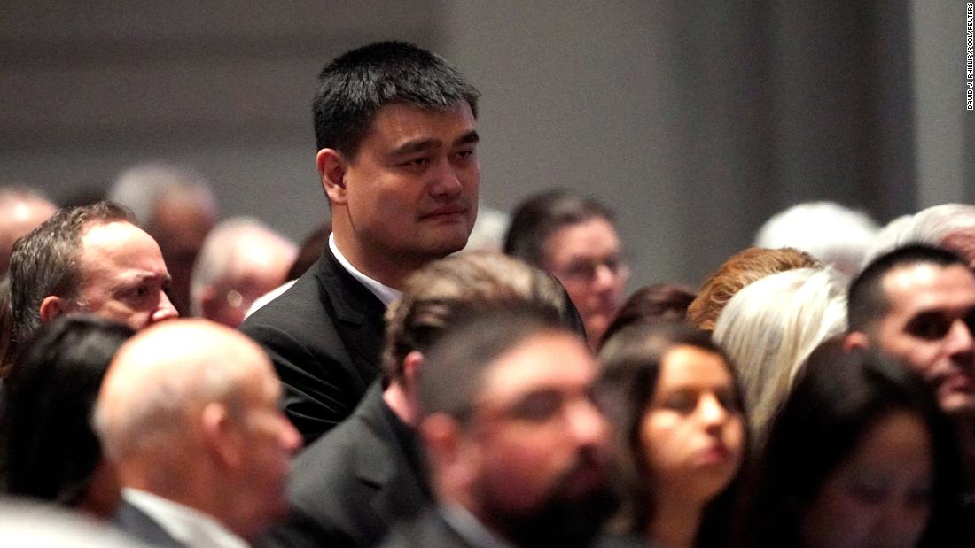 Hall of Fame basketball player Yao Ming was among those attending Bush&#39;s funeral service in Houston. Yao played in Houston for his entire NBA career.