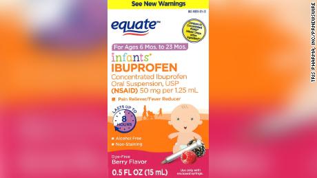 Einige zurückgerufene Ibuprofen wurde bei Walmart verkauft.