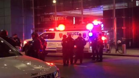 Police and firefighters arrived around 10:30 p.m. to the Time Warner Center in New York.