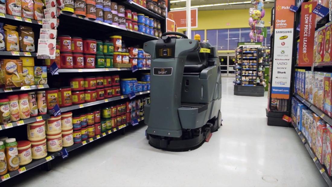 Last year, Walmart &lt;a href=&quot;https://edition.cnn.com/2019/04/09/business/walmart-robots-retail-jobs/index.html&quot; target=&quot;_blank&quot;&gt;announced&lt;/a&gt; robot janitors will be put to work in its stores, in order to free up workers to help customers more directly. This 920-pound autonomous floor scrubber is called the &quot;Auto-C&quot;and uses automated technology to navigate custom routes around the store and mop up the floors. It will join &quot;Auto-S,&quot; a shelf-scanning robot.