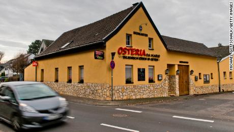 The German pizzeria where police arrested an alleged member of the Italian 'Ndrangheta mafia organization on Wednesday. 