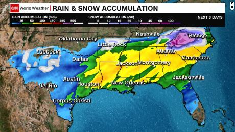 Southern Us Braces For Snow Flooding Cnn Video