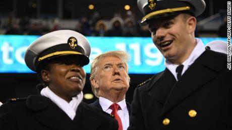 US President Donald Trump attends the annual Army-Navy football game.