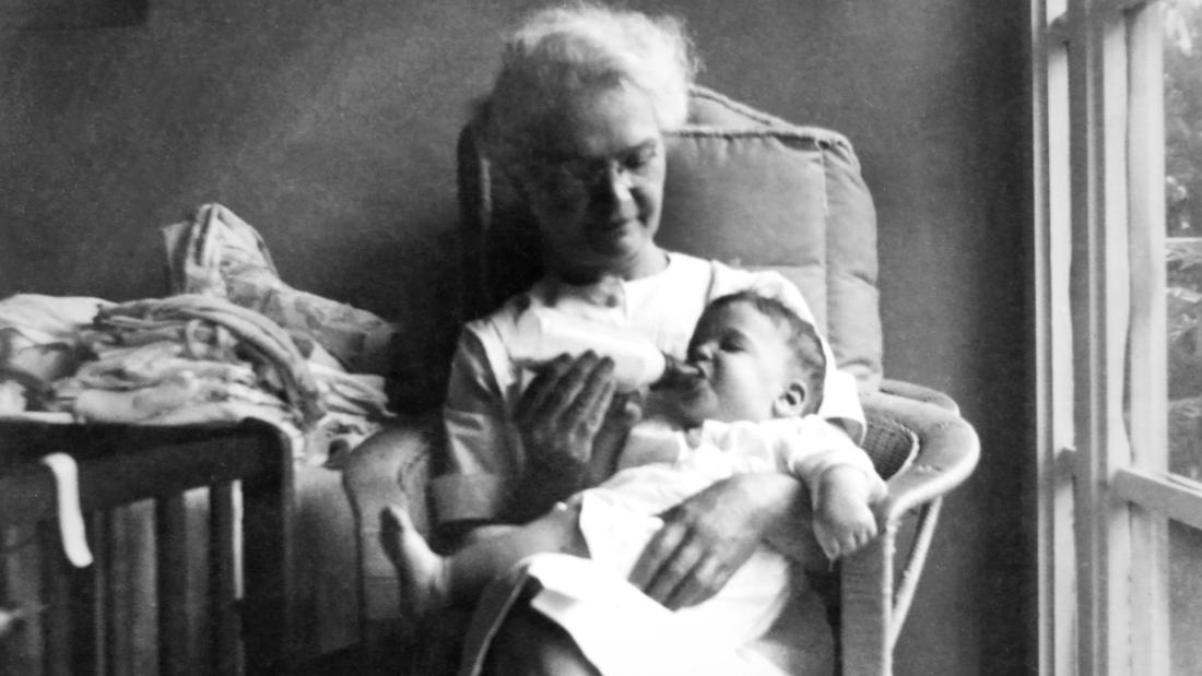 Radner as a baby, pictured with her nanny Elizabeth Clementine &quot;Dibby&quot; Gillies, who served as the inspiration for the character Emily Litella.