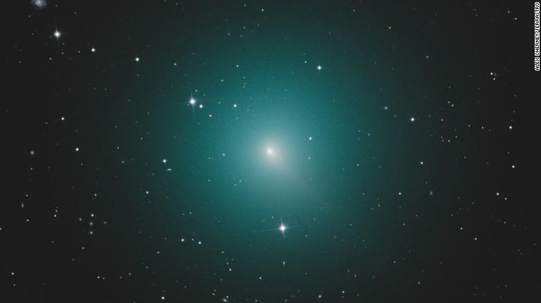 Comet 46P/Wirtanen will pass within 7 million miles of Earth on December 16. It&#39;s ghostly green coma is the size of Jupiter, even though the comet itself is about three-quarters of a mile in diameter.