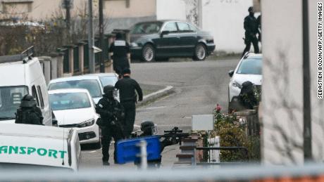 French authorities hunt the gunman Thursday in Strasbourg. He was killed in a shootout with police.