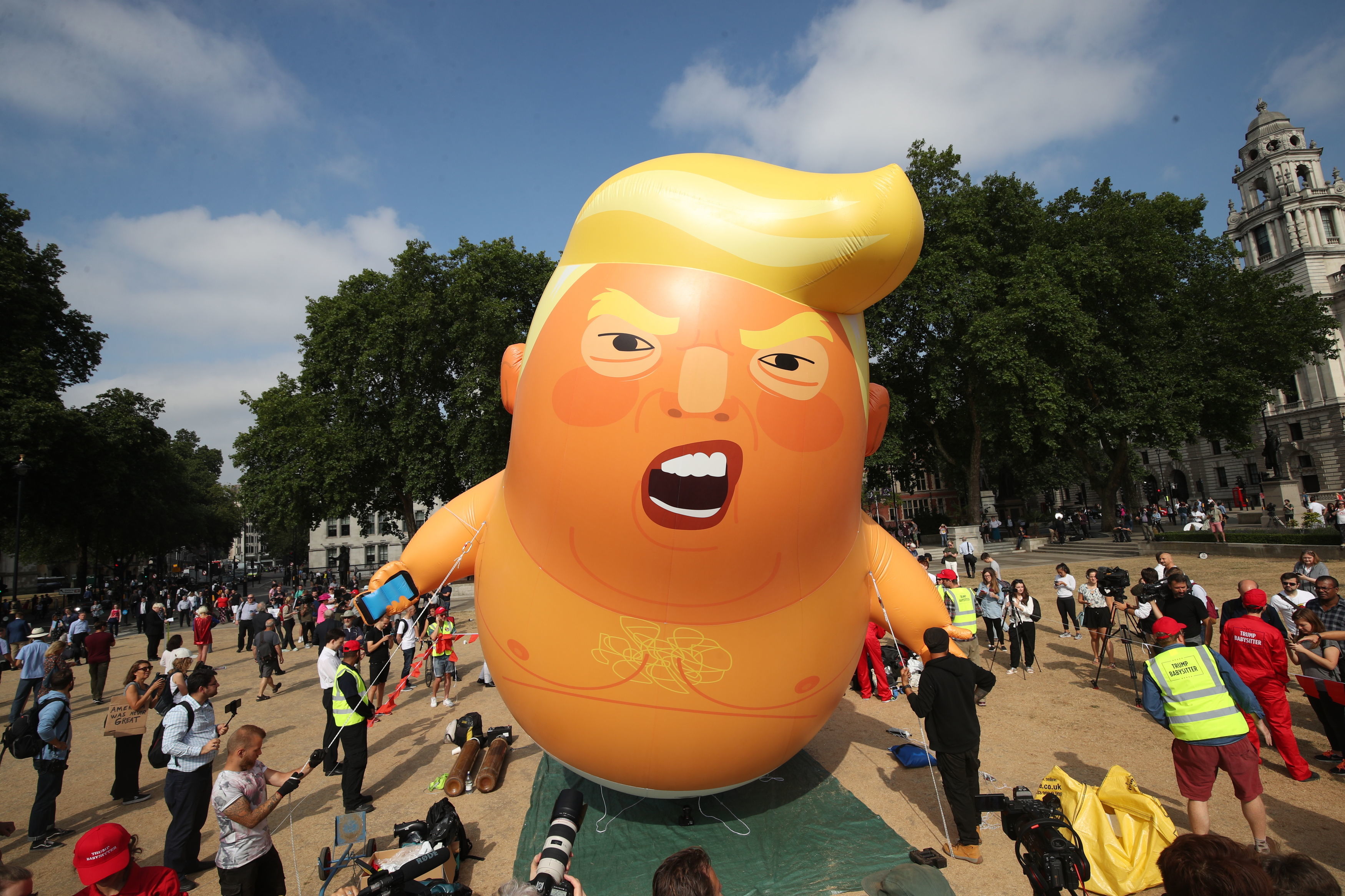 LOTS of 10 PCS Trump Baby Party Balloons Mini Size 3-D Funny Trump Balloons 