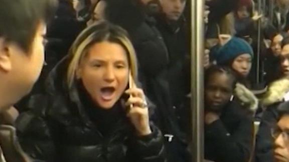Image result for "Woman arrested after racist tirade in NYC subway"