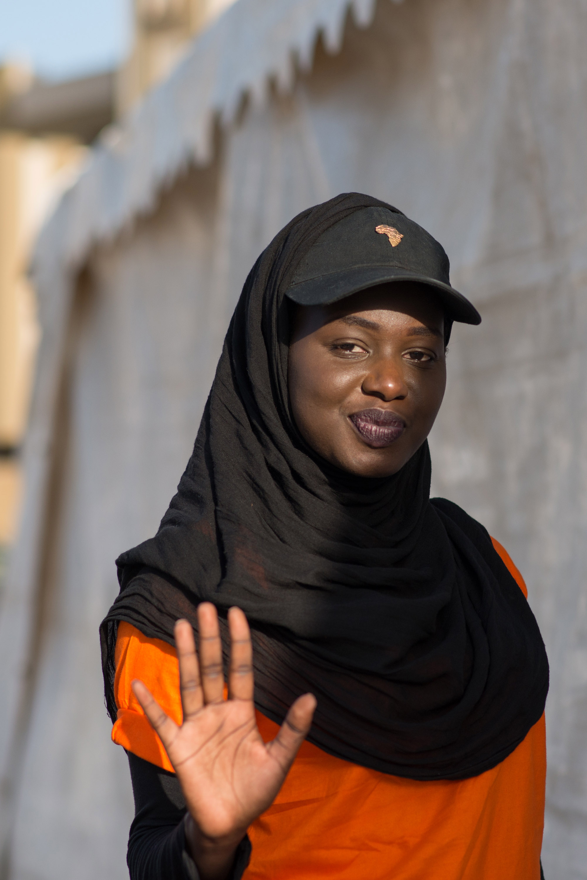 Fatima Zahra Ba at the rally in Dakar.